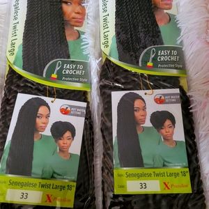 Outre and Freetress Senegalese Twists crochet hair